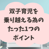 双子育児を乗り越えるたった一つのポイント